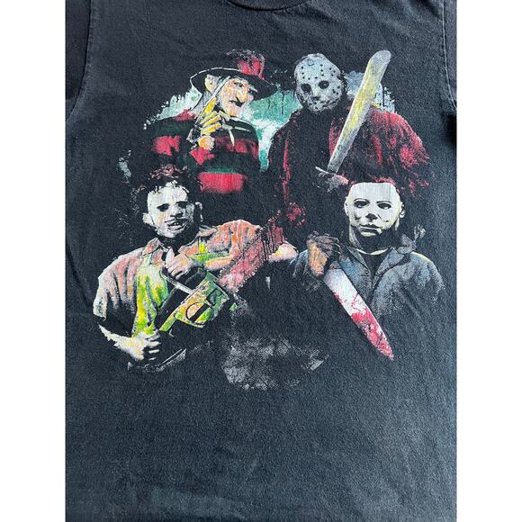 Horror Slasher Unisex Size Small T Shirt VTG Michael Myers Freddy Jason Chainsaw - Picture 2 of 7